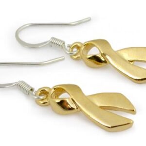 Cancer Awareness Ribbon Enamel Earrings in 32 colors supporting all cancer types