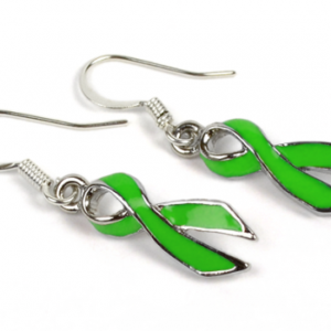 Cancer Awareness Ribbon Enamel Earrings in 32 colors supporting all cancer types