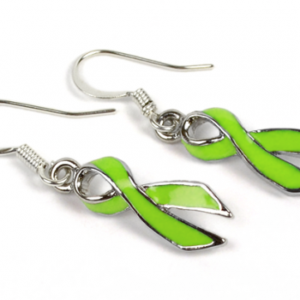 Cancer Awareness Ribbon Enamel Earrings in 32 colors supporting all cancer types