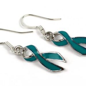 Cancer Awareness Ribbon Enamel Earrings in 32 colors supporting all cancer types