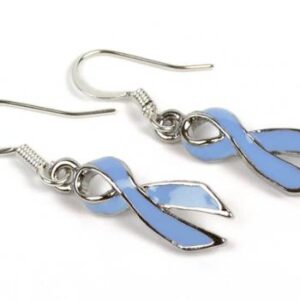 Cancer Awareness Ribbon Enamel Earrings in 32 colors supporting all cancer types