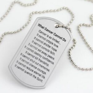 What Cancer Cannot Do® Dog Tag Necklace