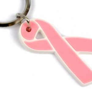 Image showing a group photo of 6 different colors of our Flexible Awareness Ribbon Keychain which are made of rubber