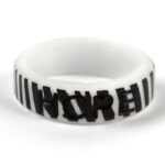 Silicone HOPE ring in Zebra striped pattern with the word "HOPE" debossed on the ring.