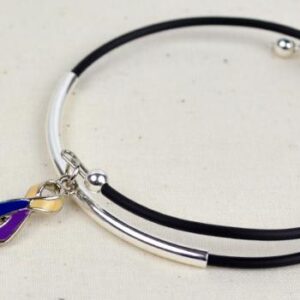Inspire Awareness Wrap Bracelet w/ Ribbon Charm
