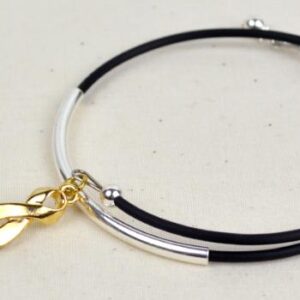 Inspire Awareness Wrap Bracelet w/ Ribbon Charm