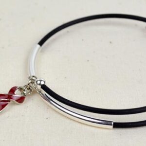 Inspire Awareness Wrap Bracelet w/ Ribbon Charm