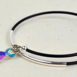 Inspire Awareness Wrap Bracelet w/ Ribbon Charm