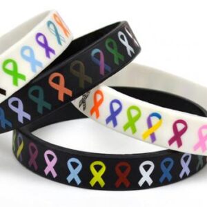 Multicolored Ribbon Awareness Wristband