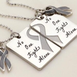 No One Fights Alone® Friendship Necklace w/ Ribbon Charm (Set of 2)