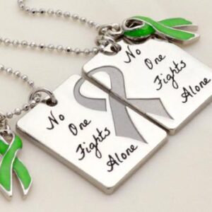 No One Fights Alone® Friendship Necklace w/ Ribbon Charm (Set of 2)
