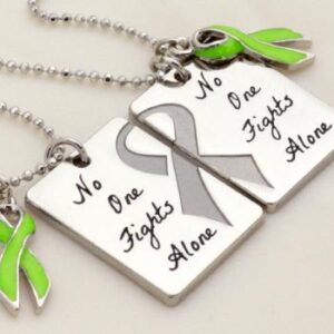 No One Fights Alone® Friendship Necklace w/ Ribbon Charm (Set of 2)