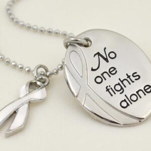 No One Fights Alone® Necklace w/ Ribbon Charm