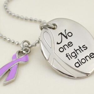No One Fights Alone® Necklace w/ Ribbon Charm