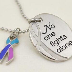 No One Fights Alone® Necklace w/ Ribbon Charm