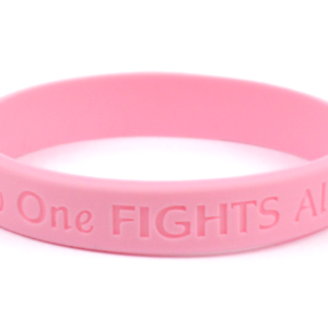 No One Fights Alone® Cancer Awareness Wristband in multiple cancer ribbon colors