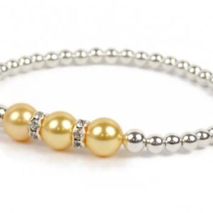 image showing a group photo of various colors of our pearls of hope cancer awareness bracelet