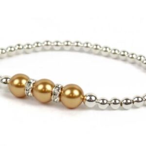 image showing a group photo of various colors of our pearls of hope cancer awareness bracelet