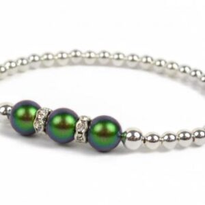 image showing a group photo of various colors of our pearls of hope cancer awareness bracelet