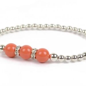 image showing a group photo of various colors of our pearls of hope cancer awareness bracelet