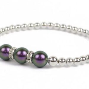 image showing a group photo of various colors of our pearls of hope cancer awareness bracelet