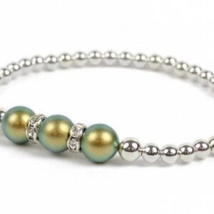 image showing a group photo of various colors of our pearls of hope cancer awareness bracelet