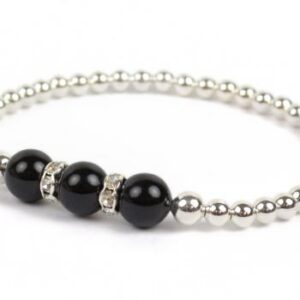 image showing a group photo of various colors of our pearls of hope cancer awareness bracelet