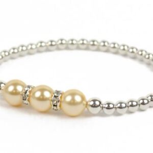 image showing a group photo of various colors of our pearls of hope cancer awareness bracelet