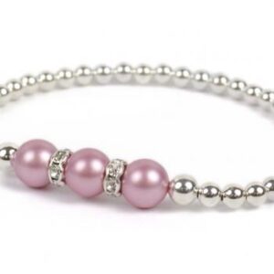 image showing a group photo of various colors of our pearls of hope cancer awareness bracelet