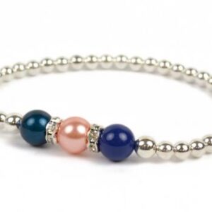 image showing a group photo of various colors of our pearls of hope cancer awareness bracelet