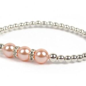 image showing a group photo of various colors of our pearls of hope cancer awareness bracelet
