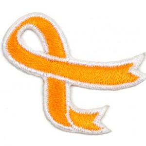 This image shows our Cancer Awareness Ribbon Applique in 6 different ribbon colors