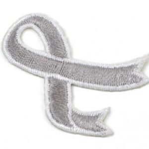 This image shows our Cancer Awareness Ribbon Applique in 6 different ribbon colors