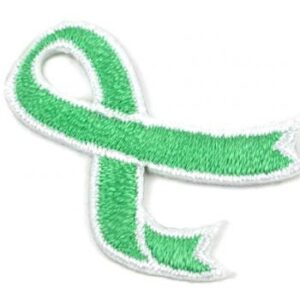 This image shows our Cancer Awareness Ribbon Applique in 6 different ribbon colors