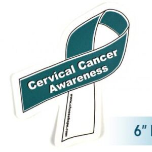 image showing a group photo of our 6 inch Peel-and-stick Cancer Ribbon Awareness Decals
