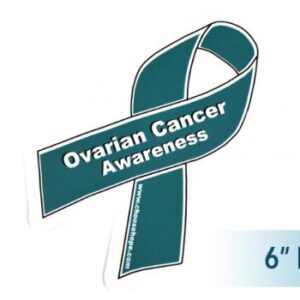 image showing a group photo of our 6 inch Peel-and-stick Cancer Ribbon Awareness Decals