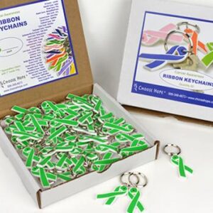 Flexible Cancer Awareness Ribbon Keychain (Box of 50)