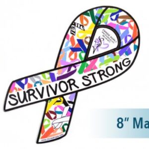 Survivor Strong Multicolored Car Magnet