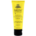 Image showing the Naked Bee Unscented moisturizing hand and body lotion 2.25 oz bottle