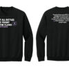 image showing the Firefighter Cancer Awareness Crewneck Sweatshirt in black