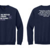 image showing the Firefighter Cancer Awareness Crewneck Sweatshirt in Navy Blue