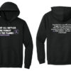 image showing the Firefighter Cancer Awareness Hooded Sweatshirt in Black