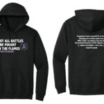 image showing the Firefighter Cancer Awareness Hooded Sweatshirt in Black