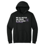 image showing the Firefighter Cancer Awareness Hooded Sweatshirt in Black