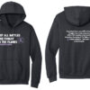 image showing the Firefighter Cancer Awareness Hooded Sweatshirt in Dark Heather Grey