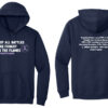 image showing the Firefighter Cancer Awareness Hooded Sweatshirt in Navy
