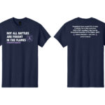 Image showing our Firefighter Cancer Awareness T-shirt in the color Navy Blue