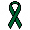 emerald green cancer ribbon